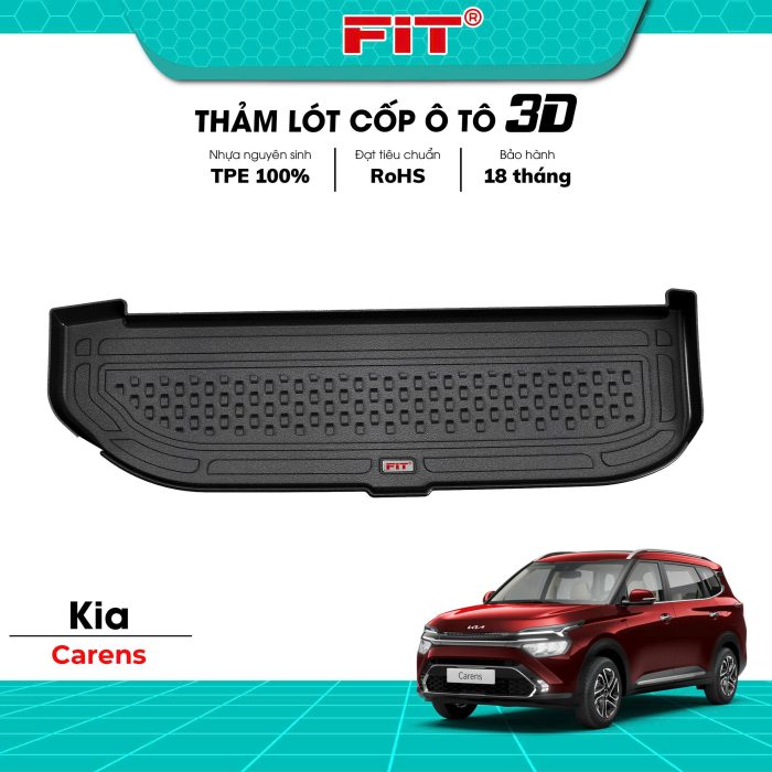 THẢM CỐP 3D FIT TPE Ô TÔ KIA CARENS 2023-2024